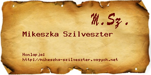 Mikeszka Szilveszter névjegykártya